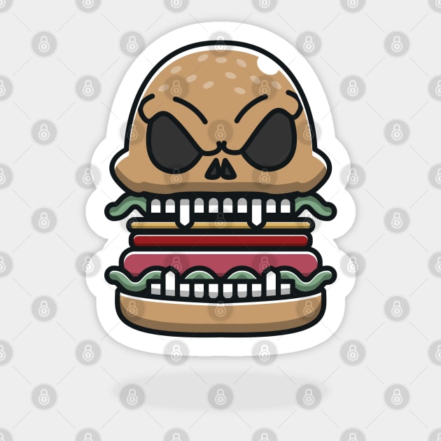spooky hamburger Sticker by fflat hds